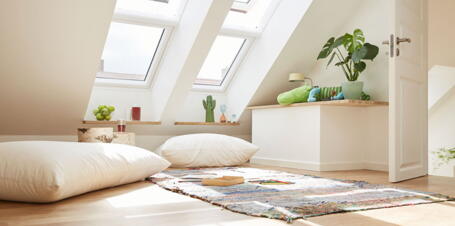 Kinderzimmer mit einer Raumluft verbessernden Pflanze | VELUX Magazin