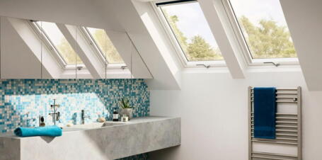 Waschtisch seitlich unter der Dachschräge | VELUX Magazin