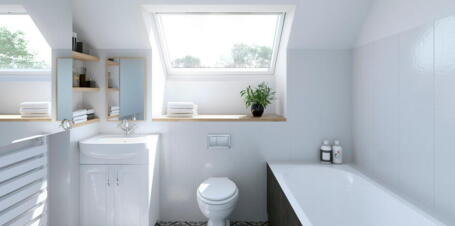 Toilette unter dem Dachfenster | VELUX Magazin